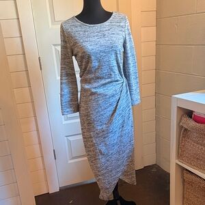 Elegant Gray sweater Dress